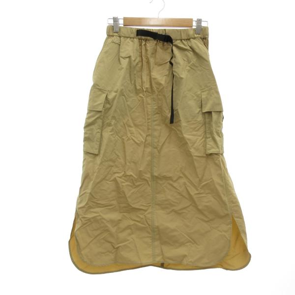 ラコステ LACOSTE Aラインスカート カーゴポケット ナイロン 36 ベージュ /JS ■EC...