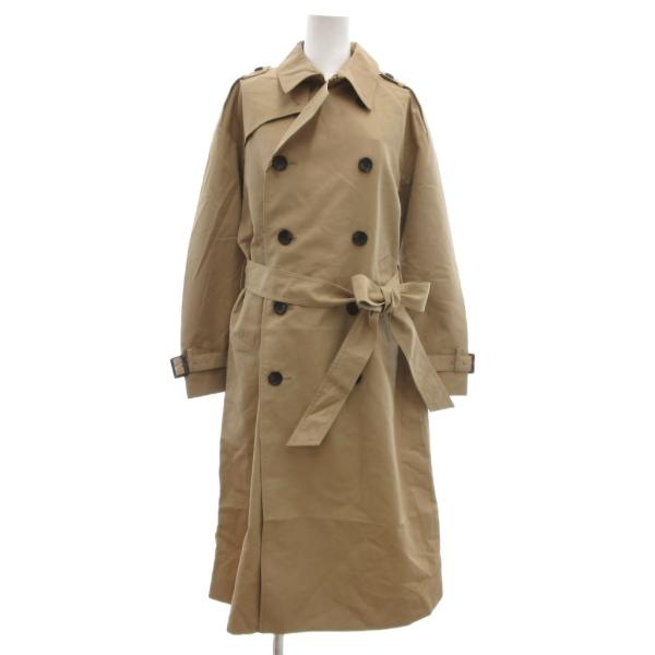 OMNES トレンチコート ジャケット ダブル リボンベルト M ベージュ /JS ■ECF003 ...