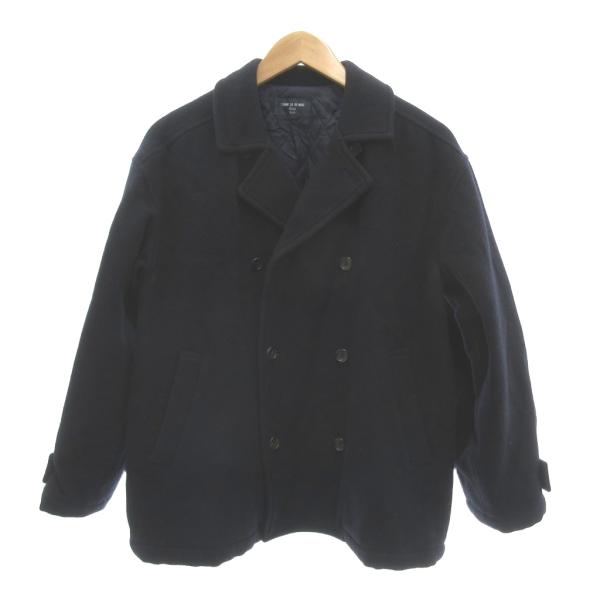 コムサデモード COMME CA DU MODE ピーコート Pコート ウール 160A 紺 ネイビ...