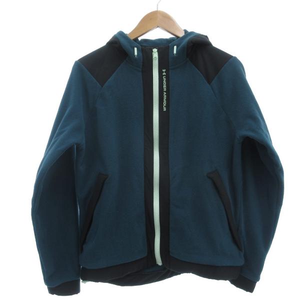 アンダーアーマー UNDER ARMOUR フリースジャケット パーカー ジップアップ M 青 ブル...