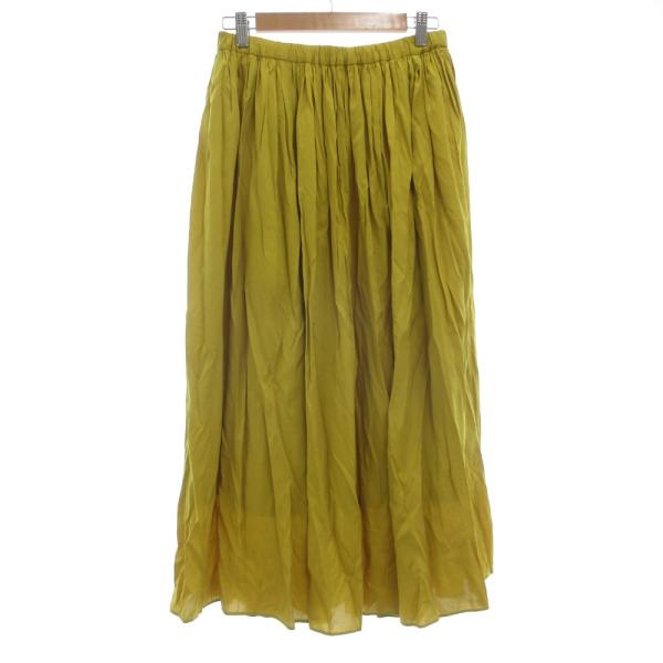 アメリカンホリック AMERICAN HOLIC イージースカート ギャザー ミモレ ロング F 黄...