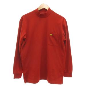 MASTERS Tシャツ M 赤 レッド 長袖 モックネック 胸ポケット /NL ■ECF003 メンズ