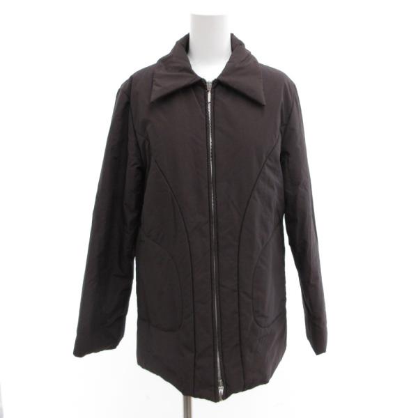 マックス&amp;コー MAX&amp;CO. 中綿ジャケット ブルゾン ラウンドステッチ 36 茶 ブラウン /J...