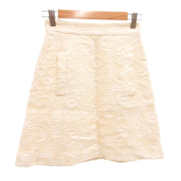 ドルチェ&amp;ガッバーナ ドルガバ DOLCE&amp;GABBANA 台形スカート ひざ上丈 ジャガード 刺繍...