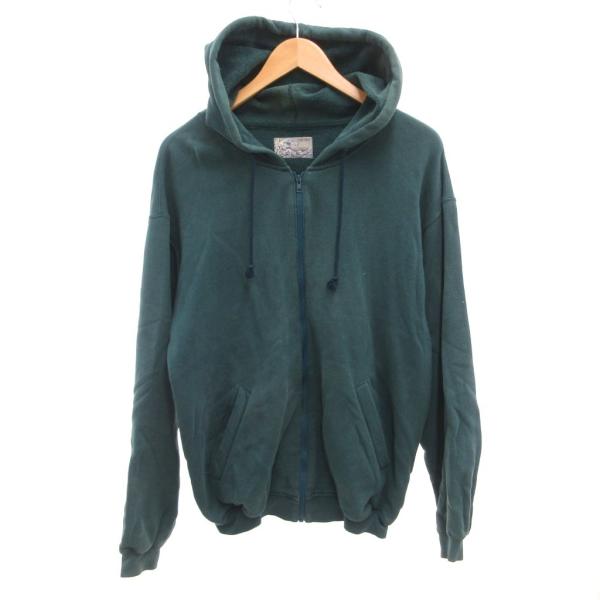 ケンゾー KENZO JEANS ヴィンテージ ジップアップパーカー ジャケット プリント F 緑 ...