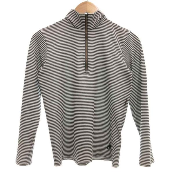 アニエスベーオム Agnes b. homme ハーフジップトップス T0 白 ホワイト 黒 ブラッ...