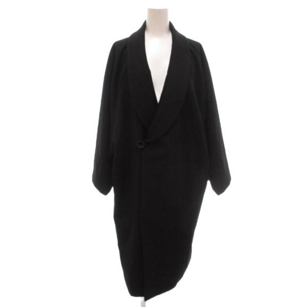 ノーブランド 美品 道中着コート カシミヤ 黒 ブラック /UO ■ECG004 レディース