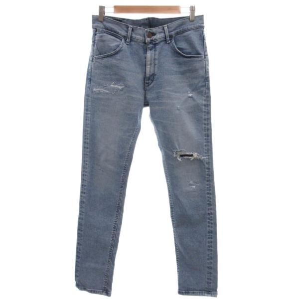 リー LEE デニムパンツ ジーンズ M 青 ブルー ダメージ加工 ウォッシュ加工 LM3751 /...