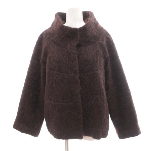 アガタ AGATHA 美品 ジャケット モヘヤ混 M 赤紫 バイオレット スタンドカラー 長袖 /S...