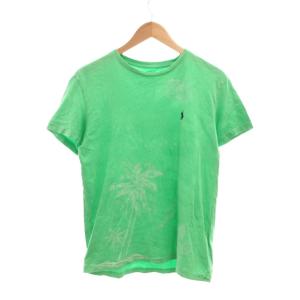 ポロ ラルフローレン POLO RALPH LAUREN Tシャツ S 黄緑 ライトグリーン パームツリー柄 半袖 ラウンドネック /NU ■ECE006 メンズ