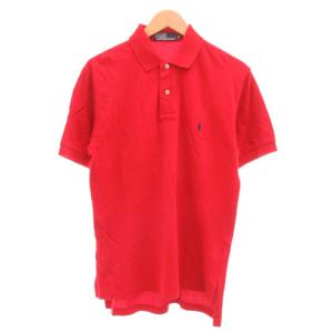 ポロ バイ ラルフローレン Polo by Ralph Lauren ポロシャツ M 赤 レッド 半袖 ポロカラー ロゴ刺繍 /NL ■ECE006 メンズ
