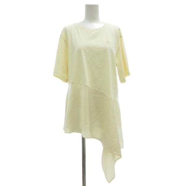 ユニクロ UNIQLO Tシャツ L 白 ホワイト アシンメトリー 半袖 ラウンドネック /SC ■...