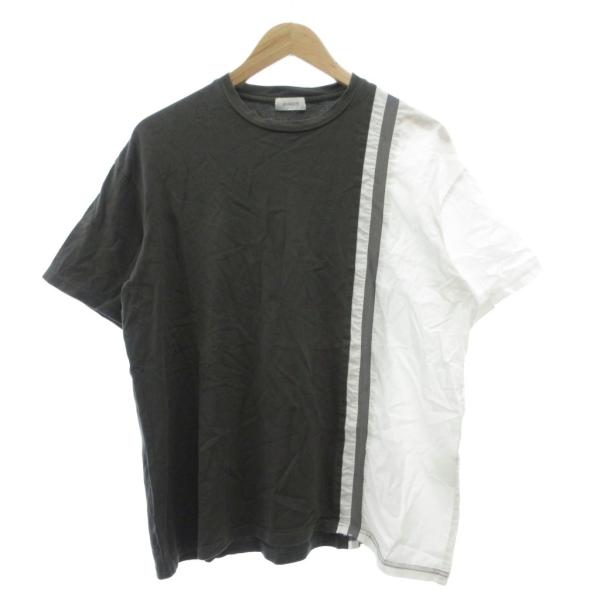 アンルート EN ROUTE Tシャツ 2 グレー 白 ホワイト 切替 半袖 クルーネック /NU ...