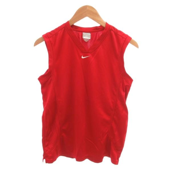 ナイキ NIKE 美品 タンクトップ L 赤 レッド Vネック /SJ ■ECF006 キッズ