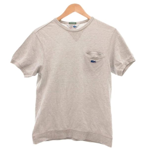 ラコステ LACOSTE Tシャツ 3 灰色 グレー Vネック 半袖 ポケット /SC ■ECF00...