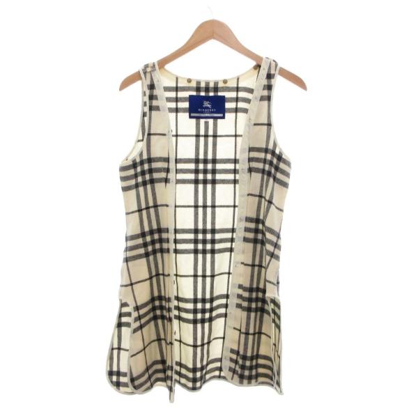 バーバリーブルーレーベル BURBERRY BLUE LABEL ライナー チェック柄 ボタン ミド...