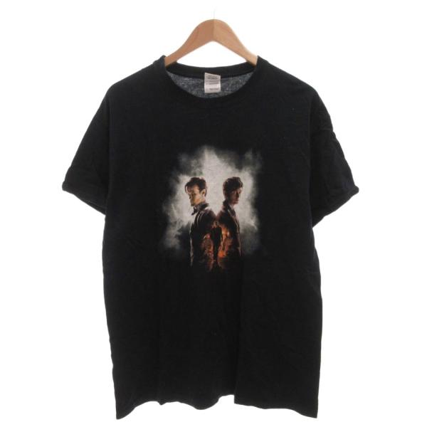 ギルダン GILDAN Tシャツ L 黒 ブラック プリント クルーネック 半袖 /SC ■ECF0...