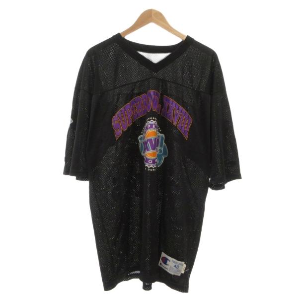 チャンピオン CHAMPION 美品  NFL スーパーボウル28 メッシュゲームシャツ XL 黒 ...
