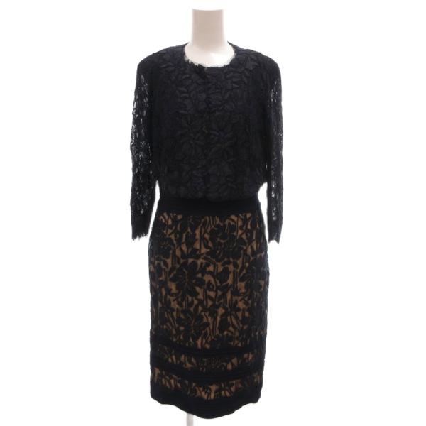 タダシショージ TADASHI SHOJI 美品 セットアップ 総レース ジャケット ノースリーブ ...