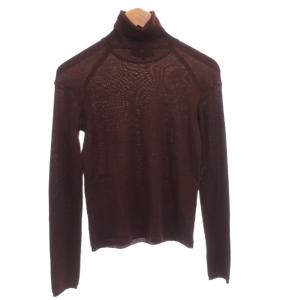 イヴサンローランリヴゴーシュ YVES SAINT LAURENT rive gauche ニット セーター タートルネック ウール 長袖 M ボルドー