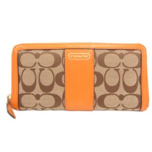コーチ COACH 長財布 ウォレット 茶 ブラウン シグネチャー柄 /IL ■GY80 レディース