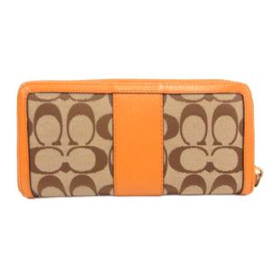 コーチ COACH 長財布 ウォレット 茶 ブ...の詳細画像1