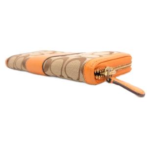 コーチ COACH 長財布 ウォレット 茶 ブ...の詳細画像2