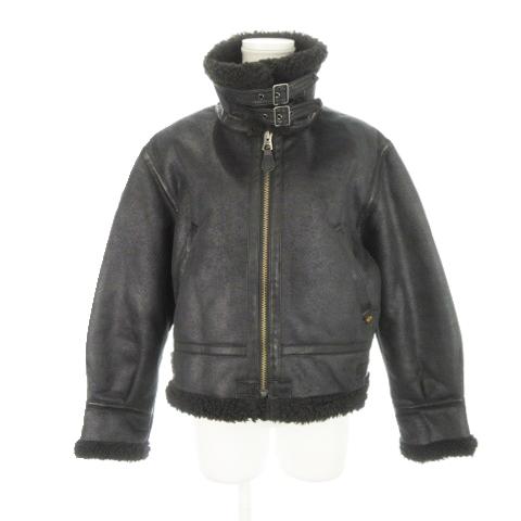 アルファ ALPHA INDUSTRIES B-3 フライトジャケット フェイクムートン M 黒 ブ...