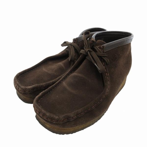 クラークス clarks ワラビーブーツ シューズ スエード 9M 茶 ブラウン 35402 /FF...
