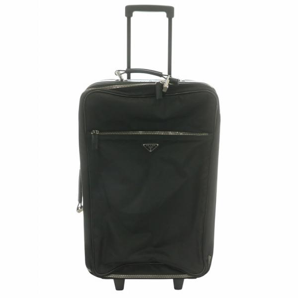 プラダ PRADA キャリーケース バッグ スーツケース ナイロン サフィアーノレザー 三角ロゴ ロ...