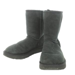 アグ UGG CLASSIC SHORT II ムートンブーツ ショート シープスキン スエード 23cm 黒 ブラック 1016223 /MN7 ■GY19 レディース