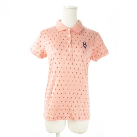 パーリーゲイツ PEARLY GATES ポロシャツ 半袖 ストレッチ うさぎ柄 総柄 スポーツ ゴ...