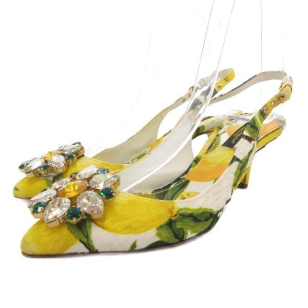 ドルチェ&amp;ガッバーナ ドルガバ DOLCE&amp;GABBANA パンプス ポインテッドトゥ ジャガード ...