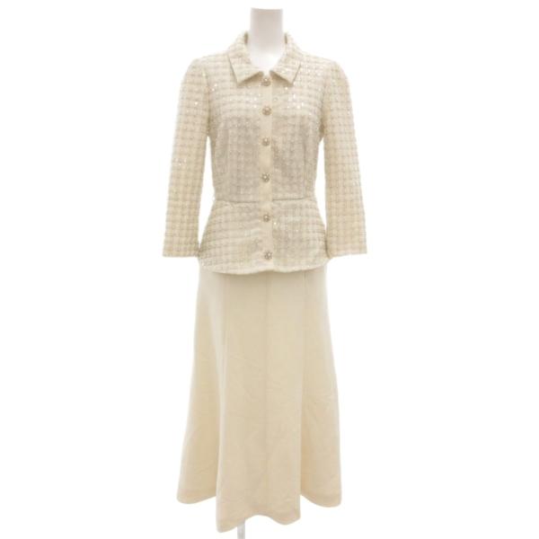 セルフポートレイト self-portrait ドッキングドレスワンピース ロング 長袖 パールボタ...