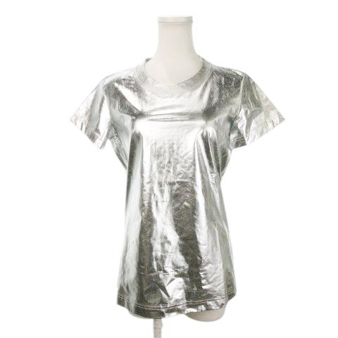 マルケス アルメイダ Marques'Almeida メタリックTシャツ カットソー ラウンドネック...