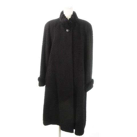 リエベローザ LIEBE ROSA アルパカコート スタンドカラー 比翼 ヌートリアファー 毛皮 F...