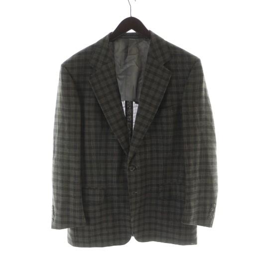 ダンヒル dunhill テーラードジャケット 長袖 背抜き ロゴ 50 XL ネーム刺繍入り 茶 ...
