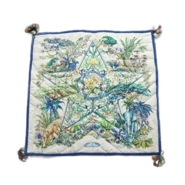 クリスチャンディオール Christian Dior ラグマット ファブリック 総柄 タッセル スク...