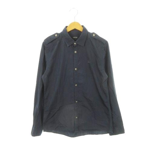 バーバリーブラックレーベル BURBERRY BLACK LABEL 長袖シャツ ホース刺繍 コット...