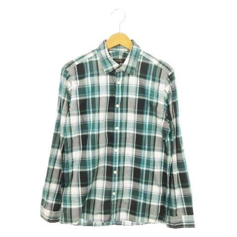 バーバリーブラックレーベル BURBERRY BLACK LABEL 長袖シャツ チェック ロゴ刺繍...