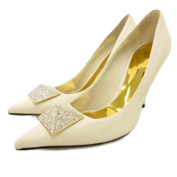 ヴァレンティノ ガラヴァーニ VALENTINO GARAVANI パンプス レザー ラインストーン...