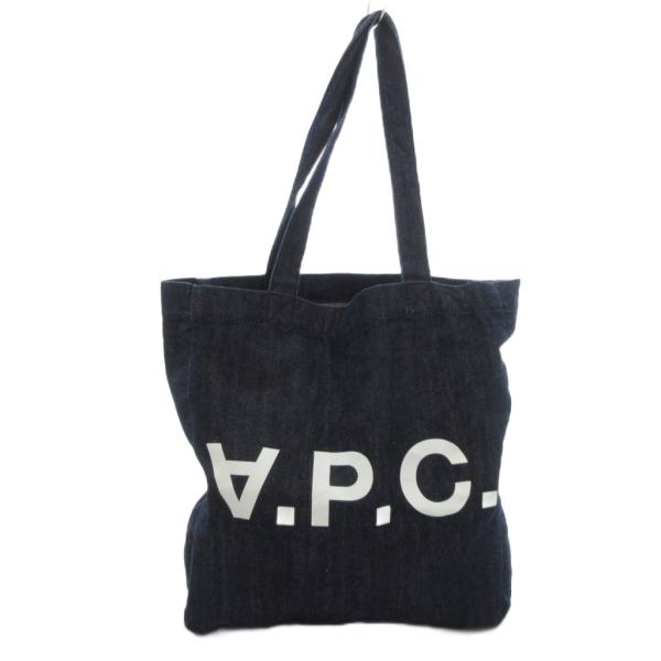 アーペーセー A.P.C. COCSX M61445 トートバッグ デニム インディゴ ロゴ プリン...