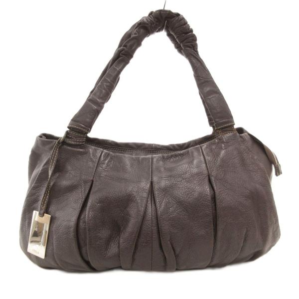 フルラ FURLA ハンドバッグ トート ロゴチャーム レザー ブラウン 茶 ブラウン /JS ■G...