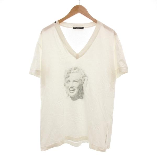 ドルチェ&amp;ガッバーナ ドルガバ DOLCE&amp;GABBANA Tシャツ マリリンモンロープリント Vネ...
