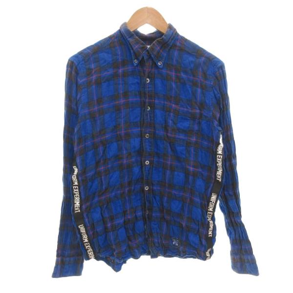 ユニフォームエクスペリメント uniform experiment シャツ カジュアル 2 青 ブル...