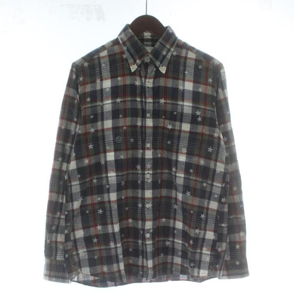 ユニフォームエクスペリメント uniform experiment ボタンダウンシャツ 長袖 チェッ...