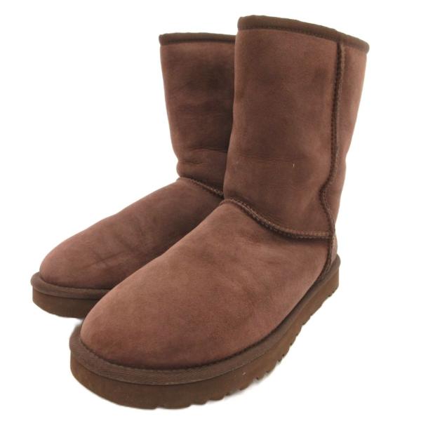 アグ オーストラリア UGG australia ムートンブーツ スエード ボア 27cm 茶 ブラ...