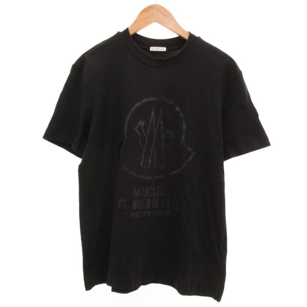 モンクレール MONCLER 22SS Tシャツ 半袖 ラバーロゴ S 黒 ブラック /JS ■GY...