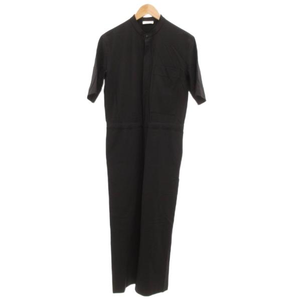 エイトン ATON テクノウールハーフスリーブジャンプスーツ オールインワン 半袖 1 黒 ブラック...