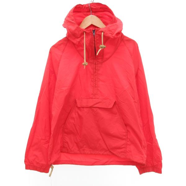 コロンビア Columbia ヴィンテージ アノラックパーカー プルオーバー ナイロン M 赤 レッ...
